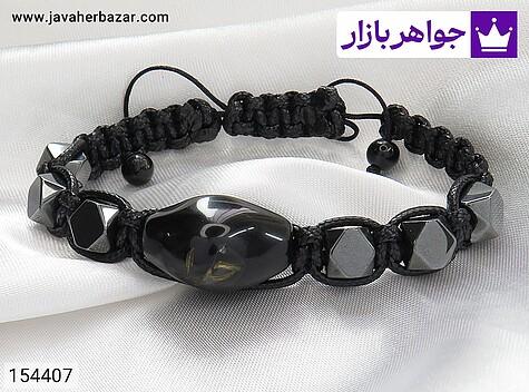 دستبند سنگ عقیق و جدید با حکاکی دستی{ خدا} - 154407